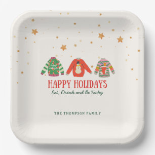 Ugly Sweater, Holiday Party Napkins Paper Plate
