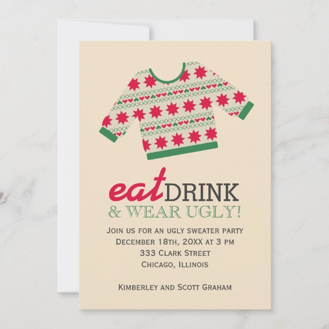 Ugly Sweater Invitation (Front)