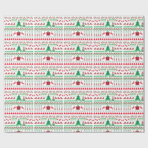 Ugly Sweater knit pattern style Wrapping Paper