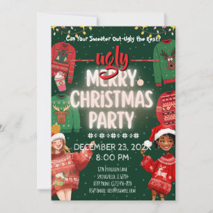 Ugly Sweater Merry Christmas Party Invitation