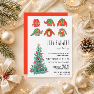 Ugly Sweater Office Christmas Holiday Party Invitation