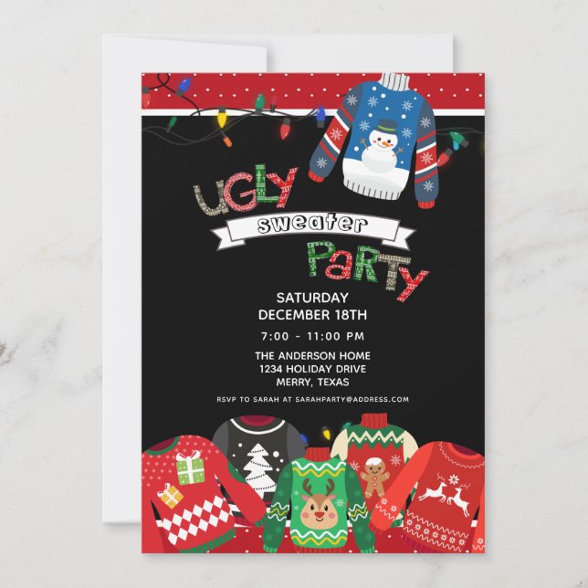 Ugly Sweater Party Invitation (Front)