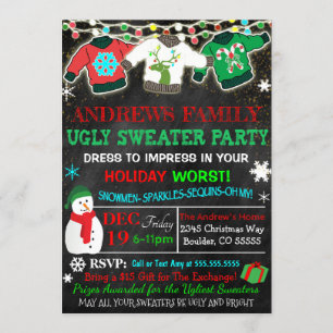 Ugly Sweater Party Invitation