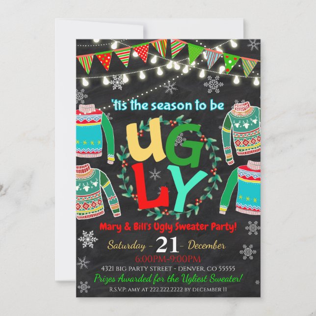 Ugly Sweater Party Invitation (Front)