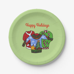 Ugly Sweater Party Plates