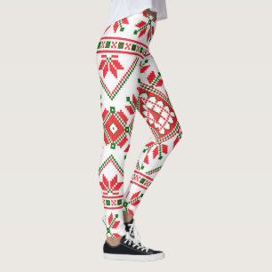 Ugly Sweater pattern Christmas leggings