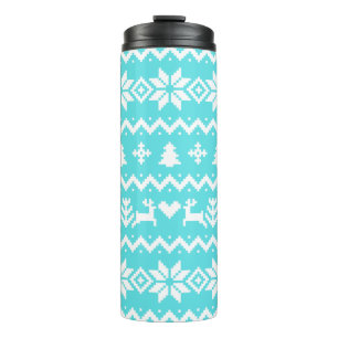 Ugly sweater pattern Christmas Thermal Tumbler