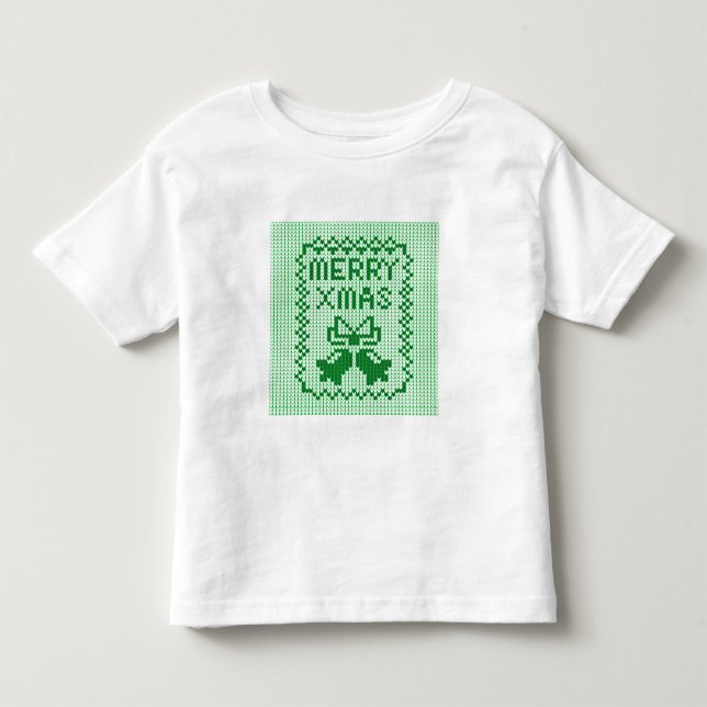 Ugly sweater pattern jingle bells and Merry Xmas w (Front)
