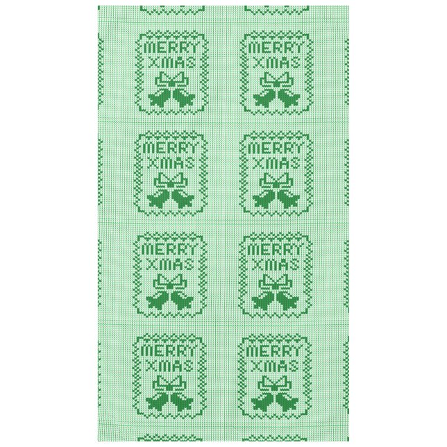 Ugly sweater pattern jingle bells and Merry Xmas w Tablecloth (Front)