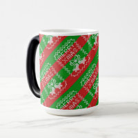 Ugly sweater pattern jingle bells Merry Xmas yarn