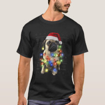 Ugly Sweater Photoreal Christmas Lights Pug