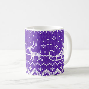 Ugly sweater Santa Claus sleigh and reindeers Coffee Mug