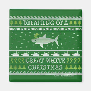 Ugly Sweater Santa Shark Magnet