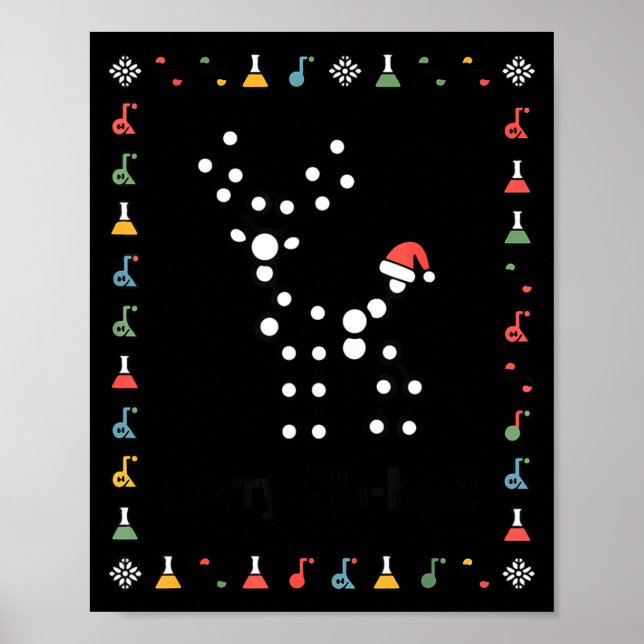 Ugly Sweater Science Christmas Chemistry Teacher M Poster (Front)