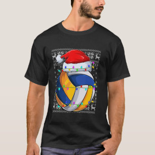 Ugly Sweater Sports Player Santa Hat Volleyball Ch