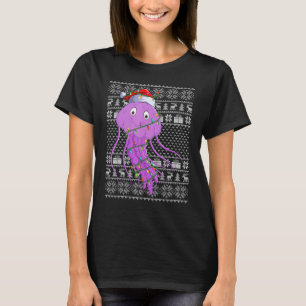 Ugly Sweater Style Xmas Lights Santa Jellyfish Chr