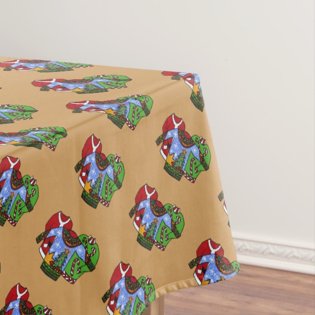 ugly sweater tablecloth (In Situ)