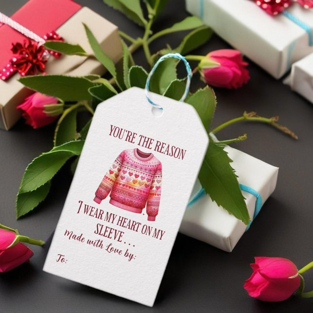 Ugly Sweater Valentines  Gift Tags (Enjoy this beautiful Knitting design! For yarn lovers and craft enthusiasts. )