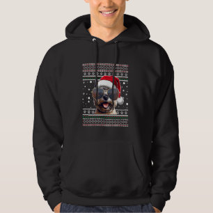 Ugly Sweater X-mas Santa Bernese Mountain Dog Chri