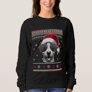 Ugly Sweater X-mas Santa Bull Terrier Dog Christma