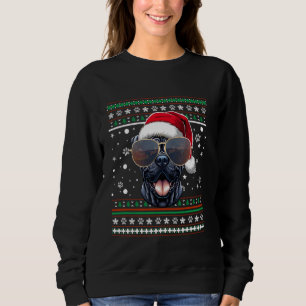 Ugly Sweater X-mas Santa Cane Corso Dog Christmas
