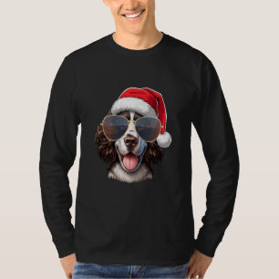 Ugly Sweater X-mas Santa English Springer Spaniel
