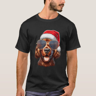 Ugly Sweater X mas Santa Irish Setter Dog Christma