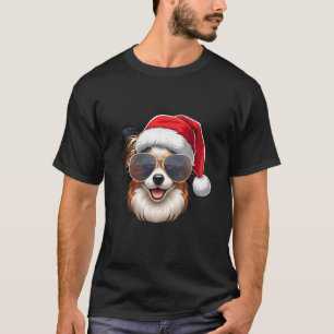 Ugly Sweater X-mas Santa Papillon Dog Christmas 2