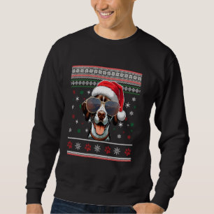 Ugly Sweater X-mas Santa Pointer Dog Christmas 2