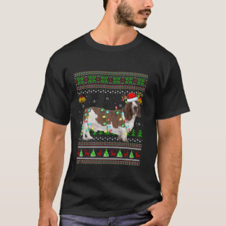 Ugly Sweater Xmas Lights Santa Basset Hound Dog Ch