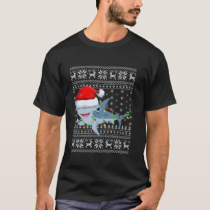 Ugly Sweater Xmas Lights Santa Hammerhead Shark Ch