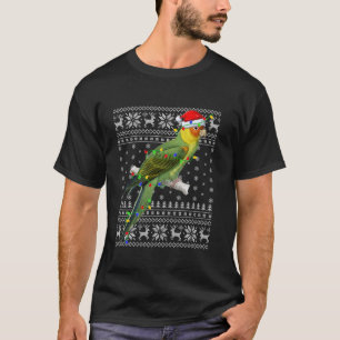 Ugly Sweater Xmas Lights Santa Hat Parrot Bird Chr