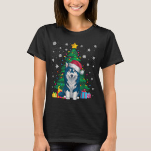 Ugly Sweater Xmas Tree Lights Alaskan Klee Kai Dog