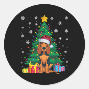 Ugly Sweater Xmas Tree Lights American English Coo Classic Round Sticker