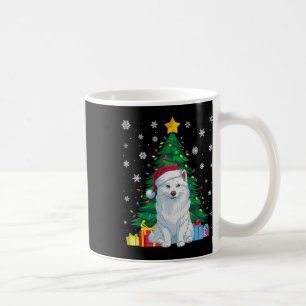 Ugly Sweater Xmas Tree Lights American Eskimo Dog Coffee Mug