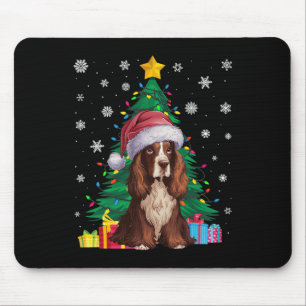 Ugly Sweater Xmas Tree Lights Boykin Spaniel Dog S Mouse Mat