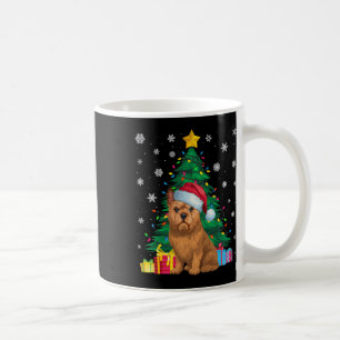 Ugly Sweater Xmas Tree Lights Brussels Griffon Dog Coffee Mug