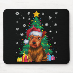 Ugly Sweater Xmas Tree Lights Scottish Terrier Dog Mouse Mat