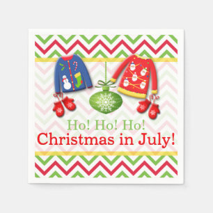 Ugly Sweaters Christmas in July Paper Napkins