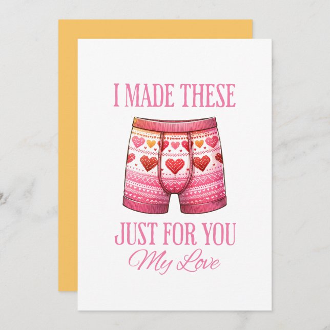 Ugly Underwear Valentines  Holiday Card (Front/Back)