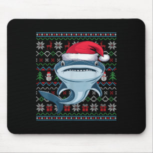 Ugly Whale Shark Lovers Xmas Sweater Santa Christm Mouse Mat