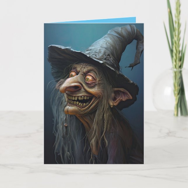 Ugly Witch Holiday Card (Front)