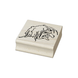 Ugly witch illistration art stamp