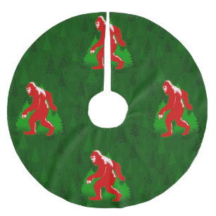 ugly xmas bigfoot yeti christmas trees brushed polyester tree skirt