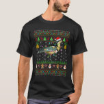 Ugly Xmas Lighting Santa Plover Bird Christmas  T-Shirt<br><div class="desc">Ugly Xmas Lighting Santa Plover Bird Christmas</div>