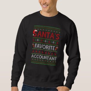 Ugly Xmas Lighting Santa S Favourite Accountant Ch Sweatshirt