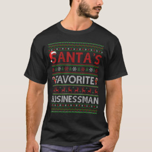 Ugly Xmas Lighting Santa's Favourite Businessman C T-Shirt