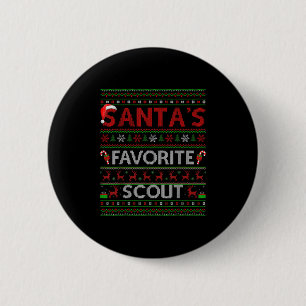 Ugly Xmas Lighting Santas Favourite Scout Christma 6 Cm Round Badge