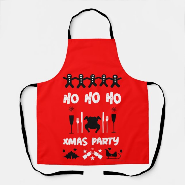 Ugly xmas office party  apron (Front)