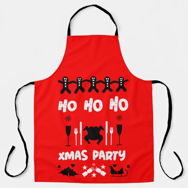 Ugly xmas office party  apron (Front)